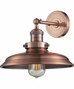 Cheapest 🎉 Westmore by ELK Lighting Wall Sconces Longstock 11-in W 1-Light Antique Copper Craftsman Wall Sconce 💯