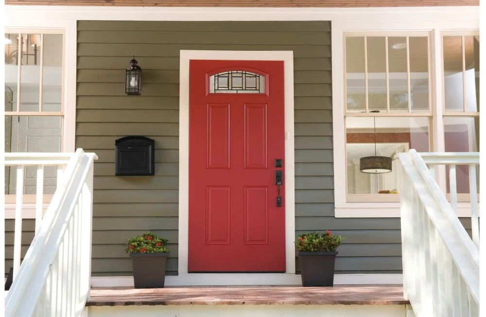 Cheapest π American Building Supply Front Doors Craftsman 36-in x 80-in Steel 1/4 Lite Left-Hand Inswing Primed Prehung Single Front Door with Brickmould Insulating Core π― 2 Cheapest π American Building Supply Front Doors Craftsman 36-in x 80-in Steel 1/4 Lite Left-Hand Inswing Primed Prehung Single Front Door with Brickmould Insulating Core π― - Image 2