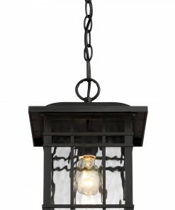 Outlet ✔️ Quoizel Pendant Lighting Canyon Black Craftsman Clear Glass Square Outdoor Pendant Light 😍 -Craftsman Official Shop 07752567 scaled