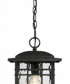 Outlet ✔️ Quoizel Pendant Lighting Canyon Black Craftsman Clear Glass Square Outdoor Pendant Light 😍 -Craftsman Official Shop 07752568 scaled