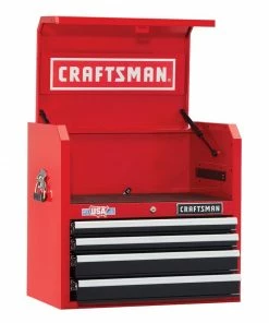 Cheap 🔥 CRAFTSMAN Top Tool Chests 2000 Series 26-in W x 24.5-in H 4-Drawer Steel Tool Chest (Red) ⭐