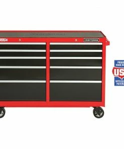 Buy ⌛ CRAFTSMAN Bottom Tool Cabinets 2000 Series 52-in W x 37.5-in H 10-Drawer Steel Rolling Tool Cabinet (Red) 🔥