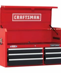 New π CRAFTSMAN Top Tool Chests 2000 Series 40.5-in W x 24.5-in H 6-Drawer Steel Tool Chest (Red) π