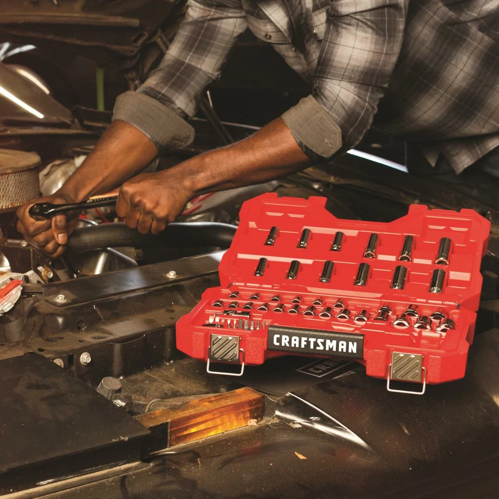 Wholesale π₯ CRAFTSMAN Mechanics Tool Sets 51-Piece Standard (SAE) and Metric Combination Gunmetal Chrome Mechanics Tool Set (3/8-in) β¨ 2 Wholesale π₯ CRAFTSMAN Mechanics Tool Sets 51-Piece Standard (SAE) and Metric Combination Gunmetal Chrome Mechanics Tool Set (3/8-in) β¨ - Image 2