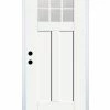 Hot Sale 🤩 Therma-Tru Benchmark Doors Front Doors 36-in x 80-in Fiberglass Craftsman Right-Hand Inswing Ready to paint Unfinished Prehung Single Front Door with Brickmould ⌛