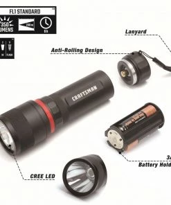 Cheapest ⭐ CRAFTSMAN Flashlights LED flashlight 350-Lumen LED Flashlight (Battery Included) ❤️ -Craftsman Official Shop 09213313