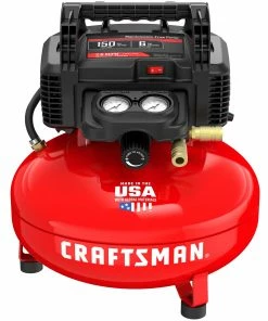 Hot Sale 👍 CRAFTSMAN Air Compressors 6-Gallon Single Stage Portable Electric Pancake Air Compressor 🎉 -Craftsman Official Shop 09214295 scaled