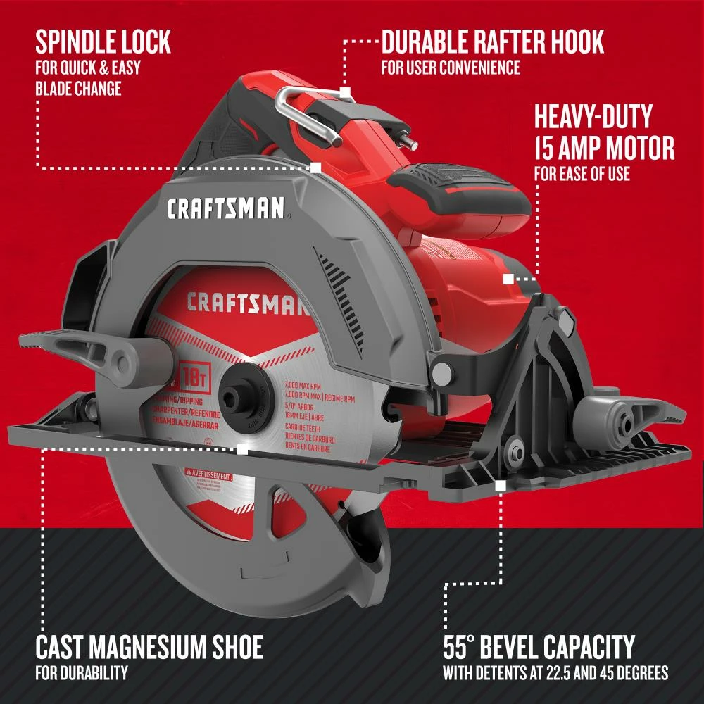 Best Pirce π CRAFTSMAN Circular Saws 15-Amp 7-1/4-in Corded Circular Saw π 2 Best Pirce π CRAFTSMAN Circular Saws 15-Amp 7-1/4-in Corded Circular Saw π - Image 2