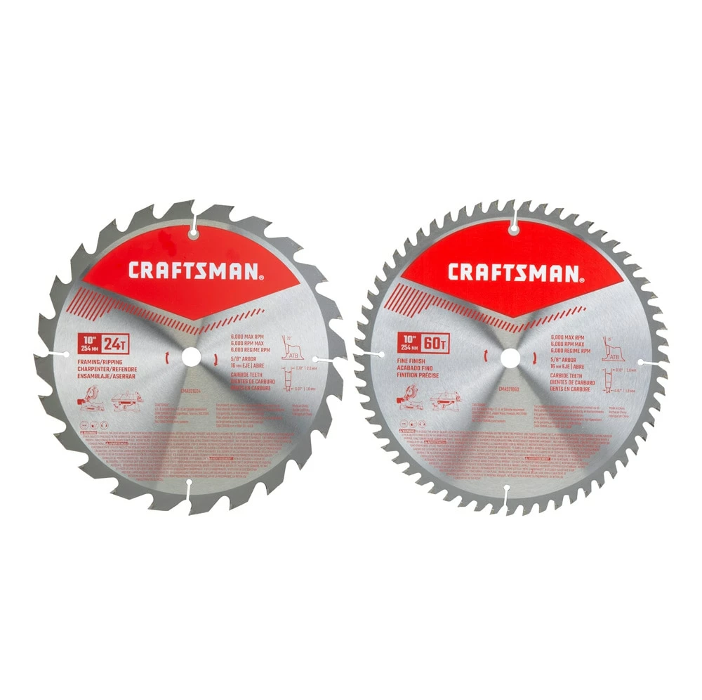 Hot Sale π CRAFTSMAN Circular Saw Blades 2-Pack 10-in Set High-speed Steel Circular Saw Blade Set π 1 Hot Sale π CRAFTSMAN Circular Saw Blades 2-Pack 10-in Set High-speed Steel Circular Saw Blade Set π
