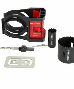 Outlet ⌛ CRAFTSMAN Hole Saws & Kits 6-Piece Set Bi-metal Arbored Adjustable Door Lock Kit Set 💯