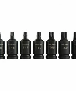 Outlet ✔️ CRAFTSMAN Impact Sockets & Impact Socket Sets 7-Piece Standard (SAE) and Metric Combination 1/2-in Drive Set 6-Point Impact Socket Set ⌛