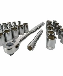 Wholesale βοΈ CRAFTSMAN Mechanics Tool Sets 22-Piece Standard (SAE) and Metric Combination Gunmetal Chrome Mechanics Tool Set π