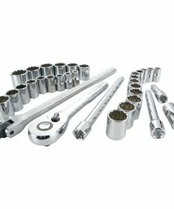 Wholesale 😍 CRAFTSMAN Mechanics Tool Sets 33-Piece Standard (SAE) and Metric Combination Polished Chrome Mechanics Tool Set (3/8-in) 😀