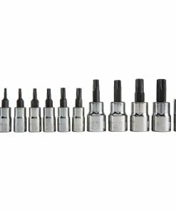 Best Sale 🎁 CRAFTSMAN Driver Sockets & Sets 12-Piece 1/4-in; 3/8-in Drive Set Tamper-Proof Torx Bit Torx Driver Socket Set 🎉