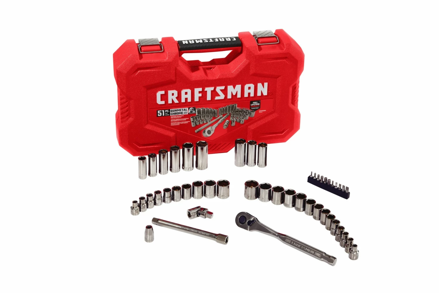 Wholesale π₯ CRAFTSMAN Mechanics Tool Sets 51-Piece Standard (SAE) and Metric Combination Gunmetal Chrome Mechanics Tool Set (3/8-in) β¨ 6 Wholesale π₯ CRAFTSMAN Mechanics Tool Sets 51-Piece Standard (SAE) and Metric Combination Gunmetal Chrome Mechanics Tool Set (3/8-in) β¨ - Image 6