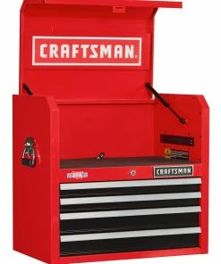 Cheap 🔥 CRAFTSMAN Top Tool Chests 2000 Series 26-in W x 24.5-in H 4-Drawer Steel Tool Chest (Red) ⭐ -Craftsman Official Shop 09223712 scaled