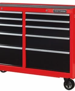 Buy ⌛ CRAFTSMAN Bottom Tool Cabinets 2000 Series 52-in W x 37.5-in H 10-Drawer Steel Rolling Tool Cabinet (Red) 🔥 -Craftsman Official Shop 09223758 scaled