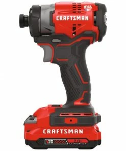 Discount 😀 CRAFTSMAN Impact Drivers V20 20-volt Max Variable Speed Brushless Cordless Impact Driver (2-Batteries Included) 👍 -Craftsman Official Shop 09224535