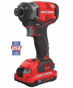Discount 😀 CRAFTSMAN Impact Drivers V20 20-volt Max Variable Speed Brushless Cordless Impact Driver (2-Batteries Included) 👍