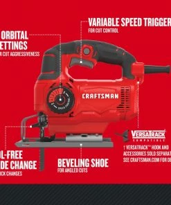Promo ⭐ CRAFTSMAN Jigsaws 5-Amp Variable Speed Keyless Corded Jigsaw ⭐ -Craftsman Official Shop 09224765