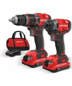 Brand new 😍 CRAFTSMAN Power Tool Combo Kits V20 2-Tool 20-Volt Max Brushless Power Tool Combo Kit with Soft Case (2-Batteries Included and Charger Included) 👏
