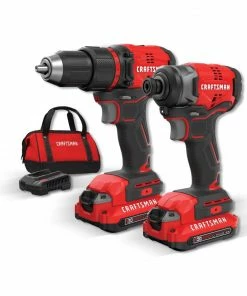 Wholesale 🤩 CRAFTSMAN Power Tool Combo Kits V20 2-Tool 20-Volt Max Brushless Power Tool Combo Kit with Soft Case (2-Batteries Included and Charger Included) 🎉
