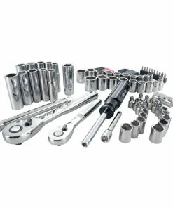 Cheap 😀 CRAFTSMAN Mechanics Tool Sets 83-Piece Standard (SAE) and Metric Combination Polished Chrome Mechanics Tool Set (1/4-in; 3/8-in) 🌟