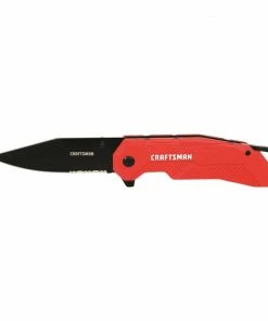 Promo ⭐ CRAFTSMAN Pocket Knives 4.11-in High Carbon Stainless Steel Black Oxide Pocket Knife ⭐