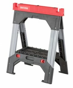 Outlet ✔️ CRAFTSMAN Saw Horses 26.91-in W x 32.41-in H Adjustable Metal and Plastic Saw Horse (2500-lb Capacity) 😍