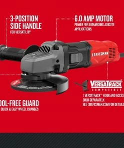Buy 👏 CRAFTSMAN Angle Grinders 4.5-in Sliding Switch Corded Angle Grinder ❤️ -Craftsman Official Shop 09235500