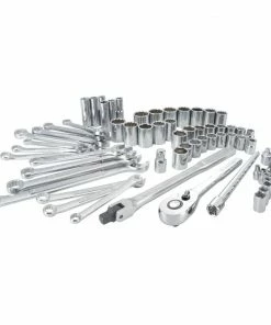 Coupon 🎉 CRAFTSMAN Mechanics Tool Sets 66-Piece Standard (SAE) and Metric Combination Polished Chrome Mechanics Tool Set (3/8-in) 🔥