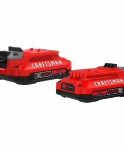 Discount 😀 CRAFTSMAN Power Tool Batteries & Chargers V20 20-Volt Max 2-Pack 2 Amp-Hour Lithium Power Tool Battery 👍