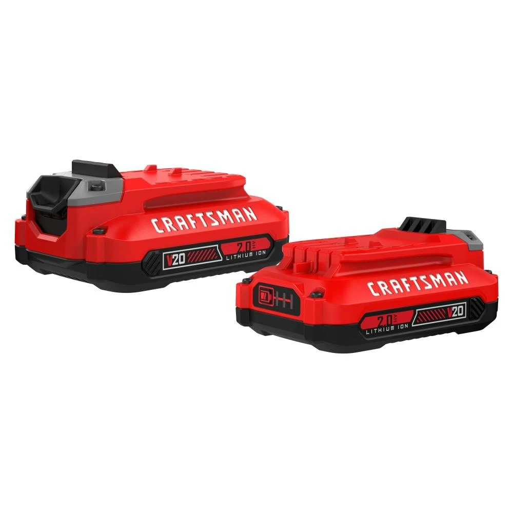 Discount ๐ CRAFTSMAN Power Tool Batteries & Chargers V20 20-Volt Max 2-Pack 2 Amp-Hour Lithium Power Tool Battery ๐ 1 Discount ๐ CRAFTSMAN Power Tool Batteries & Chargers V20 20-Volt Max 2-Pack 2 Amp-Hour Lithium Power Tool Battery ๐