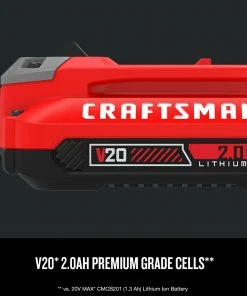 Cheapest 🎉 CRAFTSMAN Power Tool Batteries & Chargers V20 20-Volt Max 2 Amp-Hour Lithium Power Tool Battery 🔥 -Craftsman Official Shop 09241756