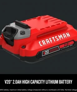 Cheapest 🎉 CRAFTSMAN Power Tool Batteries & Chargers V20 20-Volt Max 2 Amp-Hour Lithium Power Tool Battery 🔥 -Craftsman Official Shop 09241757