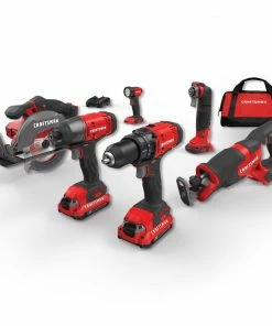 Best reviews of 👍 CRAFTSMAN Power Tool Combo Kits V20 6-Tool 20-Volt Max Power Tool Combo Kit with Soft Case (2-Batteries Included and Charger Included) ✨