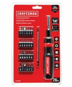 Discount 😍 CRAFTSMAN Screwdrivers 26-Piece Bi-material Handle Ratcheting Set Multi-bit Screwdriver Set 👏 -Craftsman Official Shop 09638148