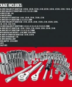 Discount 🔔 CRAFTSMAN Mechanics Tool Sets 105-Piece Standard (SAE) and Metric Combination Polished Chrome Mechanics Tool Set (1/4-in; 3/8-in) 👍 -Craftsman Official Shop 09705264