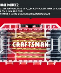 Flash Sale 😍 CRAFTSMAN Twist Drill Bits 21-Piece Assorted x Set Titanium Twist Drill Bit Set 🔥 -Craftsman Official Shop 09705885