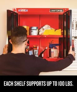 Promo ✨ CRAFTSMAN Garage Cabinets 2000 28-in W x 28-in H x 12-in D Steel Wall-mounted Garage Cabinet 👏 -Craftsman Official Shop 09728143