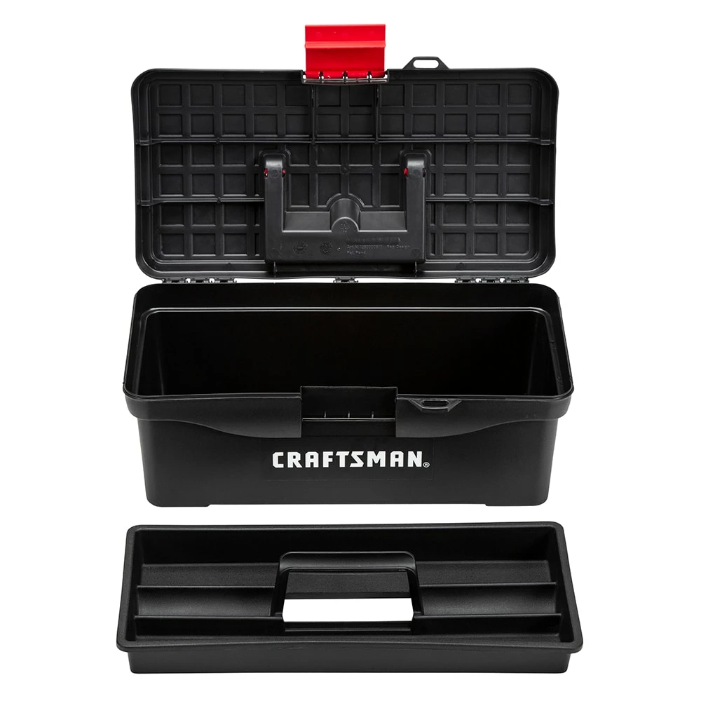 Buy π CRAFTSMAN Portable Tool Boxes 13-in (No Drawer Slides) Red Plastic Lockable Tool Box β 4 Buy π CRAFTSMAN Portable Tool Boxes 13-in (No Drawer Slides) Red Plastic Lockable Tool Box β - Image 4