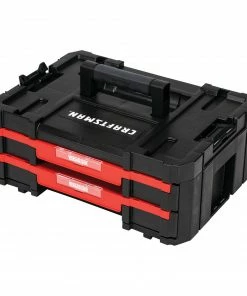 Cheapest 🎉 CRAFTSMAN Portable Tool Boxes VERSASTACK System 17-in 2-Drawer Black Plastic Tool Box 🎁 -Craftsman Official Shop 09729810