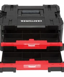 Cheapest 🎉 CRAFTSMAN Portable Tool Boxes VERSASTACK System 17-in 2-Drawer Black Plastic Tool Box 🎁 -Craftsman Official Shop 09729812