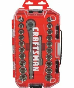 Wholesale ✔️ CRAFTSMAN Mechanics Tool Sets 22-Piece Standard (SAE) and Metric Combination Gunmetal Chrome Mechanics Tool Set 🎁 -Craftsman Official Shop 09736802