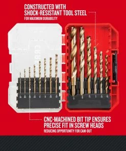 Best deal ✨ CRAFTSMAN Twist Drill Bits 14-Piece Assorted x Set Gold Ferrous Coated Hss Twist Drill Bit Set 😀 -Craftsman Official Shop 09743846