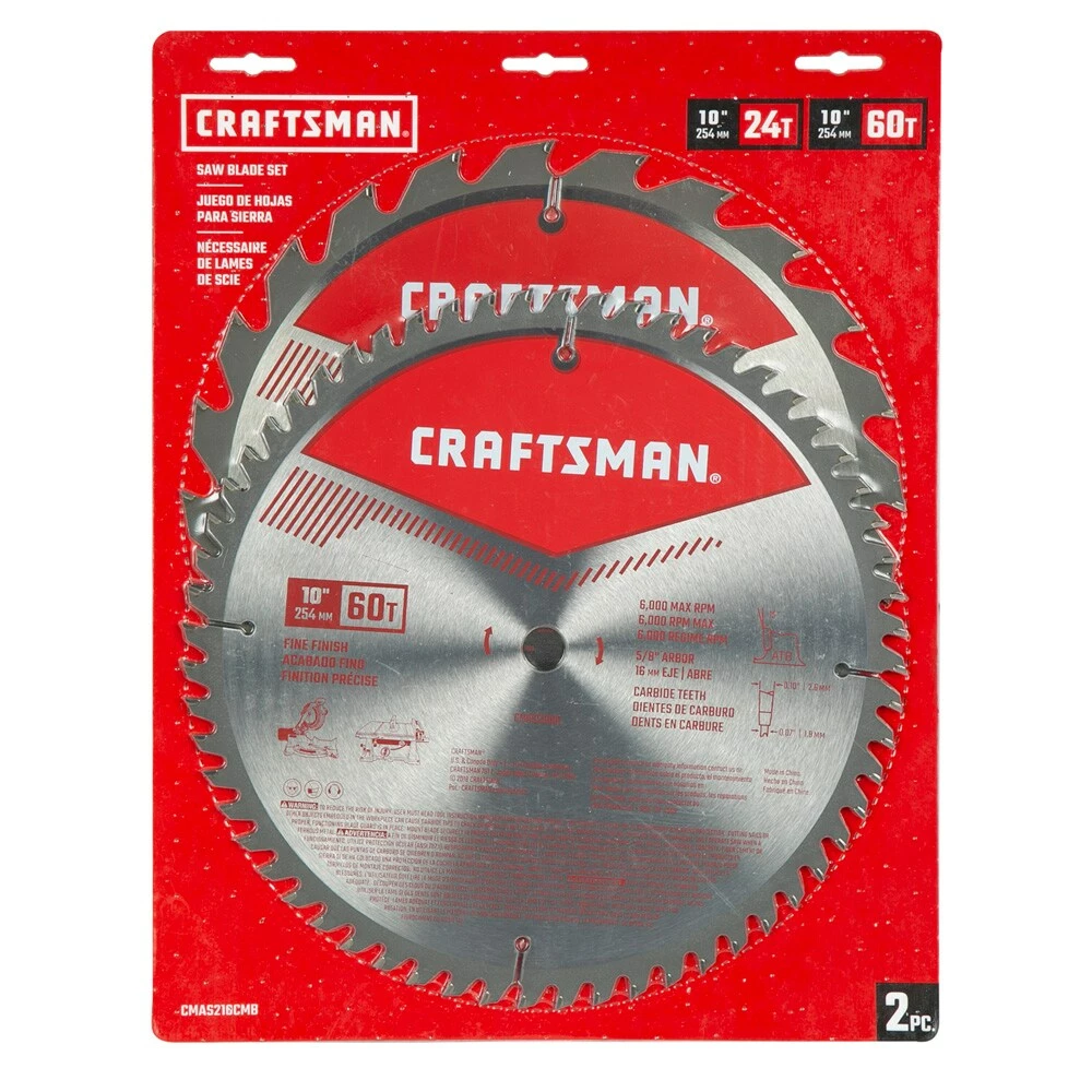 Hot Sale π CRAFTSMAN Circular Saw Blades 2-Pack 10-in Set High-speed Steel Circular Saw Blade Set π 2 Hot Sale π CRAFTSMAN Circular Saw Blades 2-Pack 10-in Set High-speed Steel Circular Saw Blade Set π - Image 2