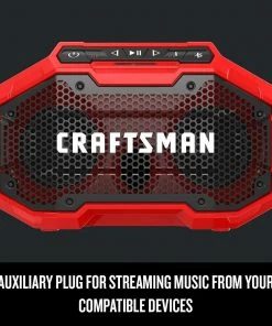 Flash Sale ⭐ CRAFTSMAN Jobsite Radios V20 20-Volt Max Cordless Jobsite Bluetooth Speaker 👏 -Craftsman Official Shop 09867227