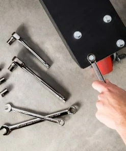 Outlet 🧨 CRAFTSMAN Mechanics Tool Sets 121-Piece Standard (SAE) and Metric Combination Gunmetal Chrome Mechanics Tool Set (1/4-in; 3/8-in) ❤️ -Craftsman Official Shop 09888253 scaled