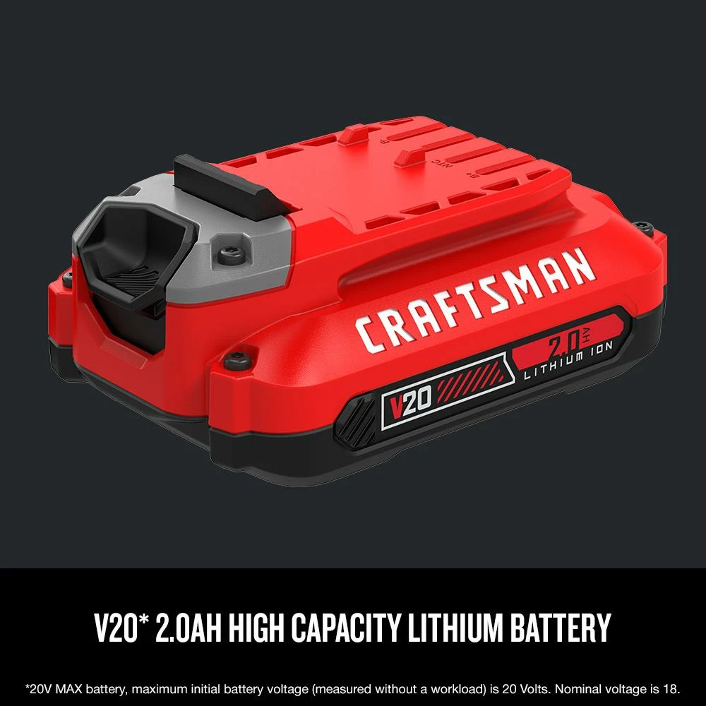 Discount ๐ CRAFTSMAN Power Tool Batteries & Chargers V20 20-Volt Max 2-Pack 2 Amp-Hour Lithium Power Tool Battery ๐ 3 Discount ๐ CRAFTSMAN Power Tool Batteries & Chargers V20 20-Volt Max 2-Pack 2 Amp-Hour Lithium Power Tool Battery ๐ - Image 3
