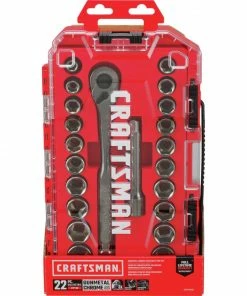 Wholesale ✔️ CRAFTSMAN Mechanics Tool Sets 22-Piece Standard (SAE) and Metric Combination Gunmetal Chrome Mechanics Tool Set 🎁 -Craftsman Official Shop 10031534